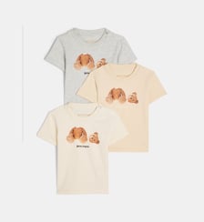 Lot de 3 t-shirts Teddy coton Palm Angels