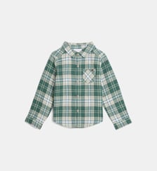 Chemise droite à carreaux Tatias en flanelle de coton bio Cadet Rousselle