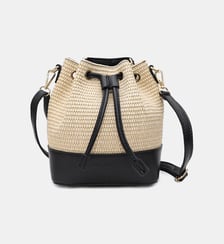 Sac seau Cinthya raphia Cherry Paris