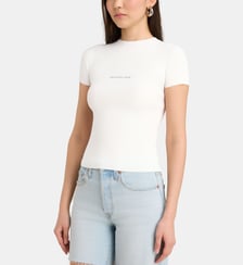 Top slim manches courtes signature côtelé Alexander Wang