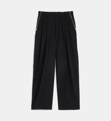 Pantalon large à pinces et zip laine mélangée Alexander Wang