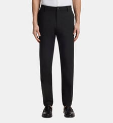Pantalon droit en twill de coton mélangé BOSS