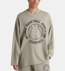 T-shirt droit long V-Neck basketball coton Fear Of God