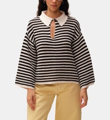 Polo George manches longues rayé Nitah