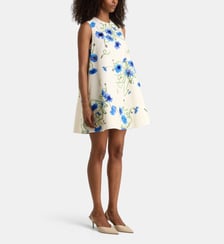 Robe trapèze sans manches broderies bleuets  Stella McCartney