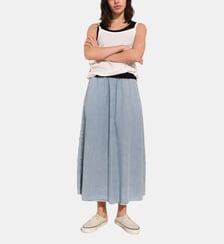 Jupe fluide mi-longue en coton American Vintage