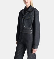 Blouson crop Studs en denim Lemaire