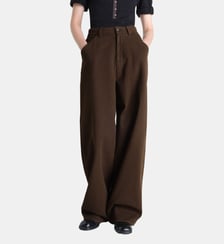 Pantalon large en coton Lemaire
