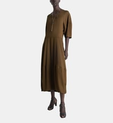 Robe Balloon midi manches courtes Lemaire