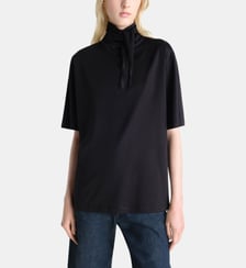 T-shirt droit avec foulard en coton Lemaire