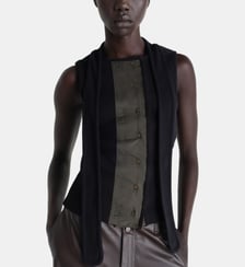 Top Asymétrique en coton mélangé Lemaire