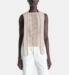 Top Asymétrique en coton mélangé Lemaire