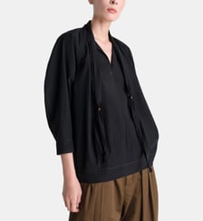 Blouse droite avec un foulard en coton Lemaire