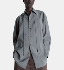 Chemise oversize avec noeud Lemaire