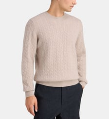 Pull droit Cachcables torsadé cachemire  Galeries Lafayette