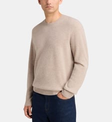 Pull droit Cachwafle gaufré cachemire Galeries Lafayette