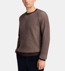 Pull droit Nachribco côtes bicolores cachemire Galeries Lafayette
