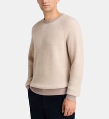 Pull droit Nachribco côtes bicolores cachemire  Galeries Lafayette