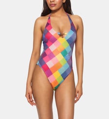Maillot de bain 1 pièce à motif Kurt Geiger London