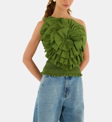 Top ajusté motif floral en coton Farm Rio
