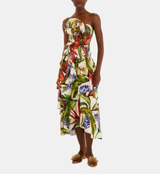 Robe ajustée imprimé floral sans manches Farm Rio