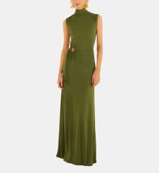 Robe ajustée sans manches col montant Farm Rio