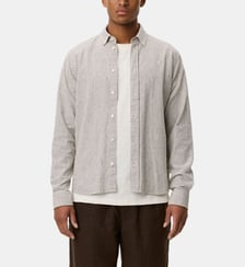 Chemise droite Konrad en coton et lin Les Deux