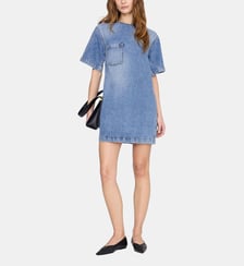 Robe droite courte denim Tulah Anine Bing