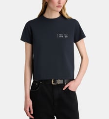 T-shirt droit Shelley I See You I Love You coton Anine Bing