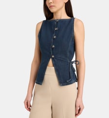 Top Maxime coton denim Damson Madder