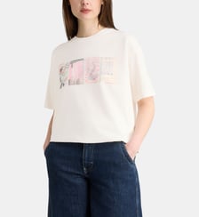T-shirt Slow Life Crossword coton bio Damson Madder