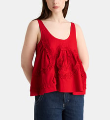 Top Stella ruffle coton bio Damson Madder