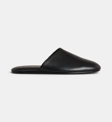 Mules pantoufles plates Shiloh cuir Black Suede Studio