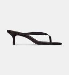 Tongs à talons Tash 50 Black Suede Studio