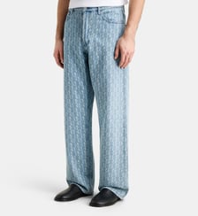 Jean large fluide Pine Den motifs Dries Van Noten