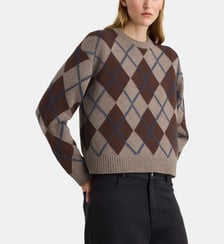 Pull droit Firth losanges cachemire Galeries Lafayette