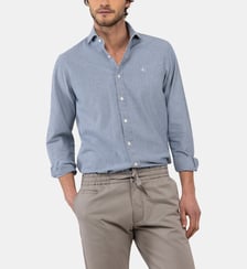 Chemise droite en denim à rayures signature El Ganso