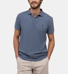 Polo droit en coton imprimé signature El Ganso