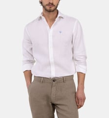 Chemise droite en chambray de lin signature  El Ganso