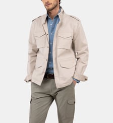 Veste de terrain droit en coton col montant El Ganso