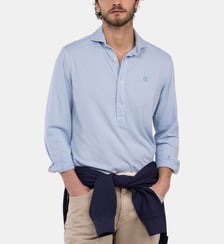 Polo à manches longues droit en coton signature El Ganso