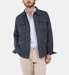 Veste saharienne en lin fermeture boutonnée El Ganso