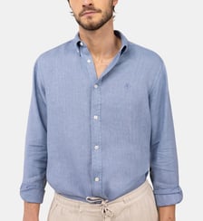Chemise droite en lin signature El Ganso