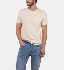T-shirt Slub Raw droit en coton imprimé signature El Ganso