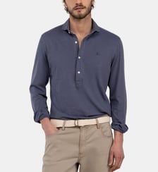 Polo à manches longues droit en coton signature El Ganso