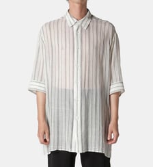 Chemisette ample à rayures Yohji Yamamoto