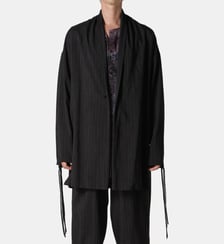Veste droite à rayures Yohji Yamamoto