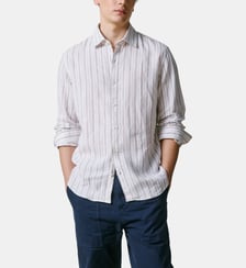 Chemise droite Auguste en lin Figaret