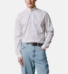 Chemise droite en coton à rayures Figaret