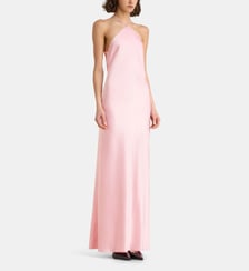 Robe longue droite Angela satinée Anna October
